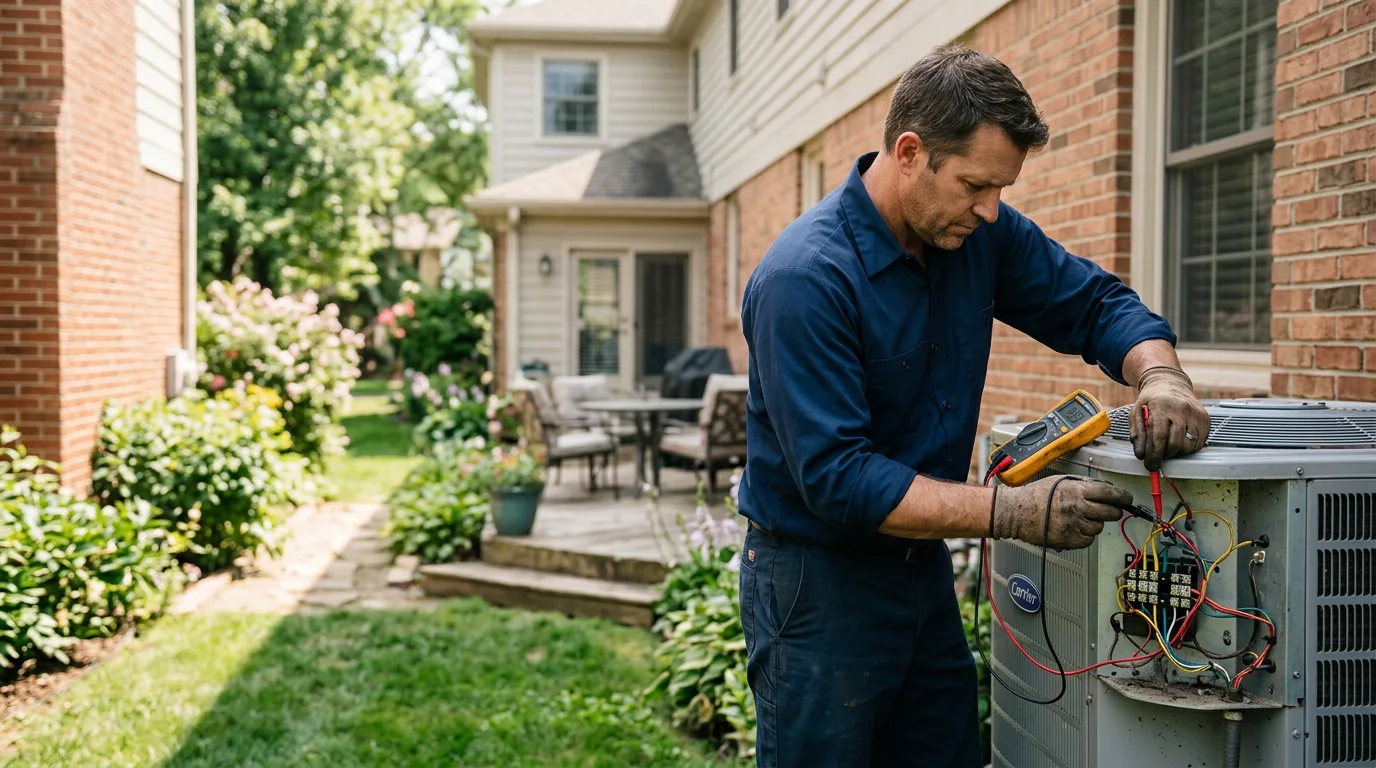HVAC technician working near Lerna, IL